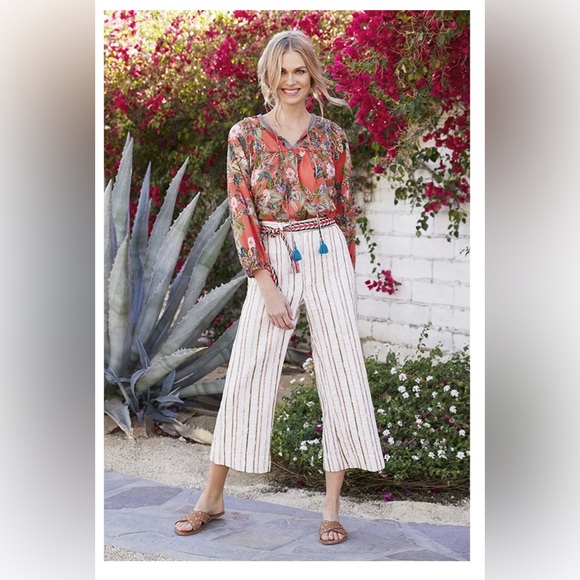 Johnny Was Pants - Johnny Was Striped Wide Leg Pants